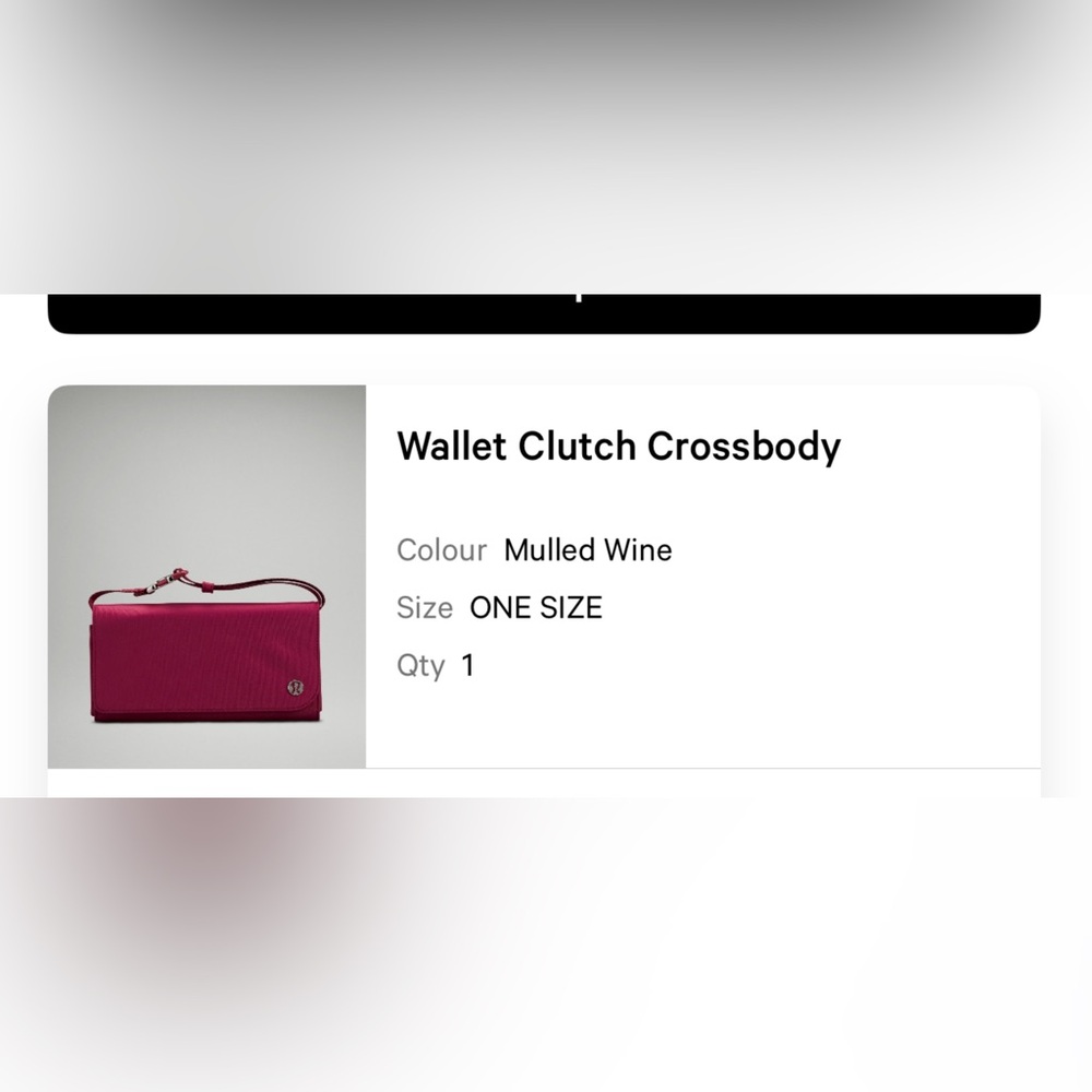 Lululemon Wallet Clutch Crossbody in Mulled Wine